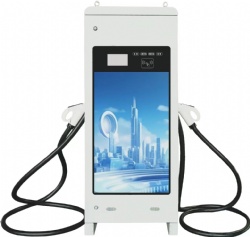 120KW Commercial Fast EV Charger Station with Advertisement Display Screen